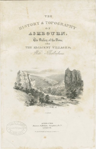 Dovedale - paisagem: litografia (vinheta), nd [?19 cent] (estampado) de School English