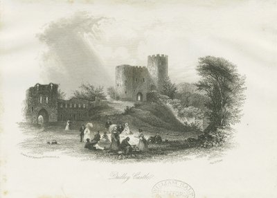 Dudley Castle - The Keep: steel graving (vignetted), nd [c 1841] (imprimir) de School English