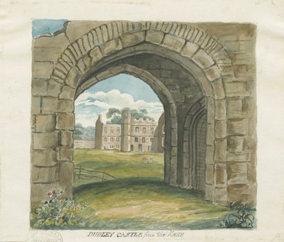 Castelo Dudley - A Fortaleza: desenho aquarelado, nd [?19 cent] (pintura) de School English
