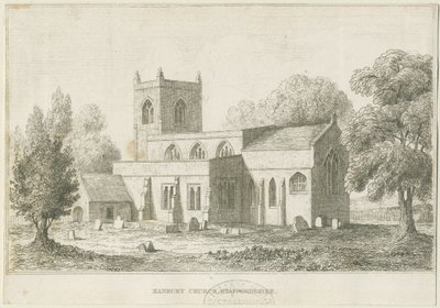 Hanbury Church: etching, nd [c 1800] (imprimir) de School English