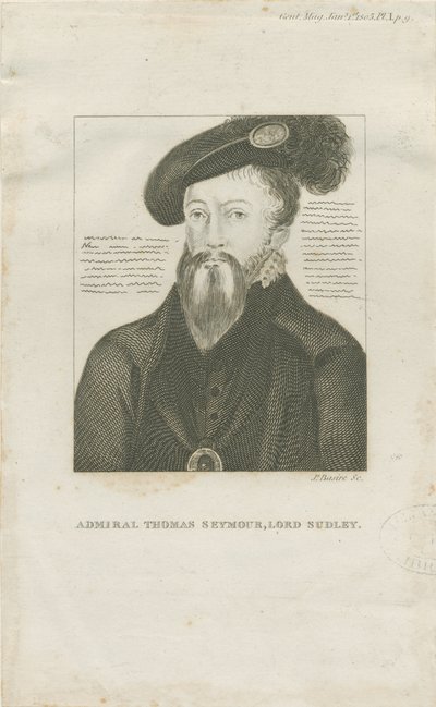 Hill Ridware - Retrato do Almirante Thomas Seymore, Lord Sudley: gravura, nd [c 1805] (imprimir) de School English