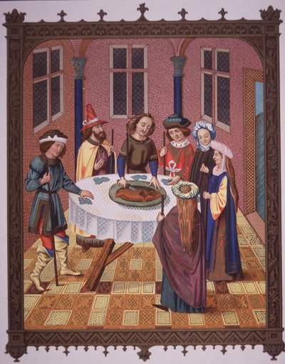 Cerimônia de Páscoa judaica (cor litho) de School English