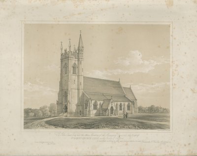Leek - Igreja de São Lucas: litografia, nd [?meados do século XIX] (imprimir) de School English