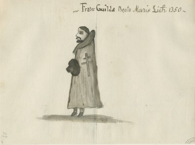 Lichfield - Guildhall [Guildsman]: desenho de lavagem, nd [?18 cent] (desenho) de School English