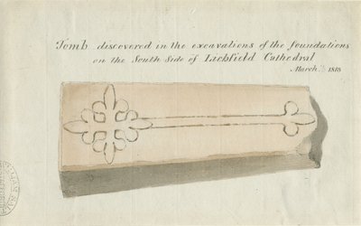 Catedral de Lichfield - Túmulo: desenho sépia, [1813] (desenho) de School English