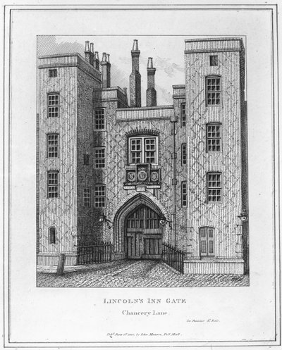 Lincoln&39;s Inn Gate em Chancery Lane de School English