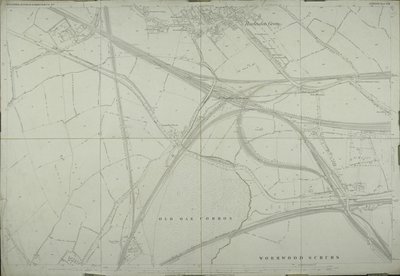 Mapa de Willesden, Londres (litho) de School English