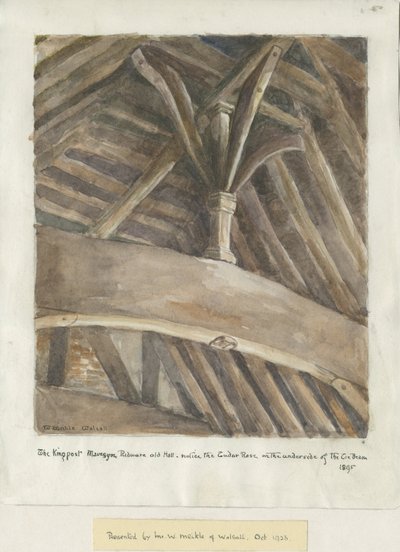 Mavesyn Ridware Hall - Gatehouse: pintura de School English