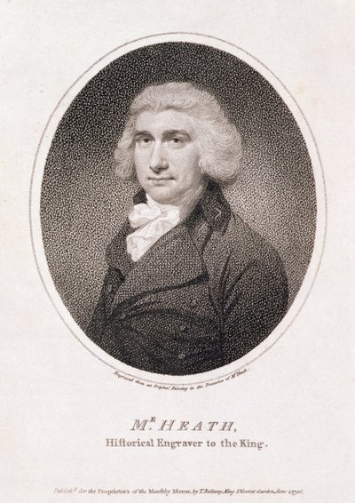 Sr. Heath, Engravatador Histórico do Rei, pub. para os Proprietários do Espelho Mensal, por T. Bellamy de School English