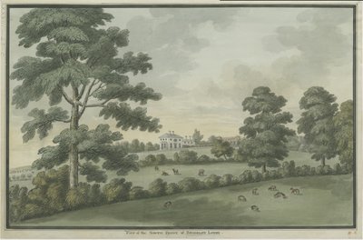 Needwood - Brickley Lodge: pintura aquarelada, nd [c 1786] (pintura) de School English