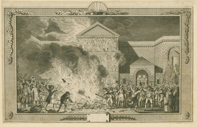 Newgate Prison and the Gordon Riots (gravura) de School English