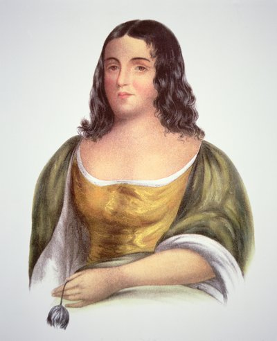 Pocahontas (c.1595-1617) (cor litho) de School English
