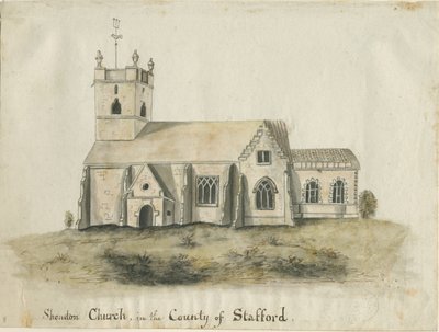 Shenstone Church: water colour painting, nd [1769] (pintura) de School English