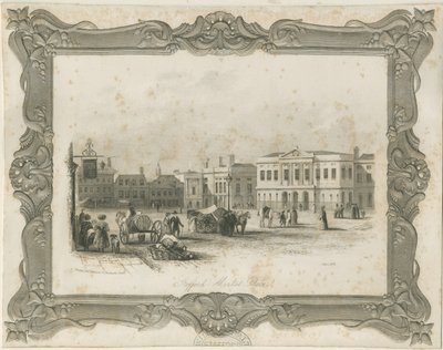 Stafford - Market Place: gravura, nd [c 1841] (imprimir) de School English