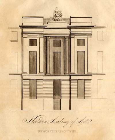 A Academia de Arte do Norte, Newcastle upon Tyne (litho) de School English