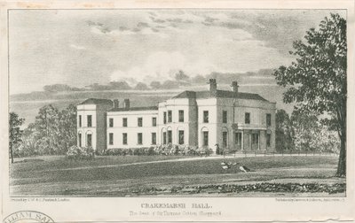 Uttoxeter - Crakemarsh Hall: litografia, nd [c 1839] (imprimir) de School English