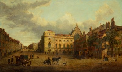Vista de Whitehall com Old Palace Yard (óleo) de School English