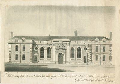 Wolverhampton - Grammar School: gravura, nd [1797] (imprimir) de School English