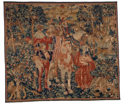 Tapeçaria, Alexandre e Diógenes, finais do século XV-início do século XVI (lã e seda) de School Franco Flemish