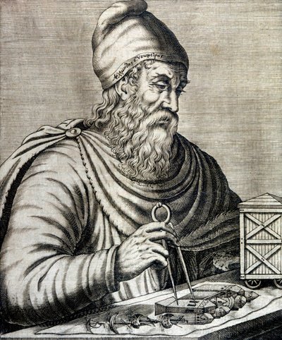 Arquimedes (gravura) de School French