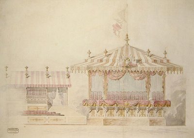 Design para um suporte de revisão (aquarela sobre lápis) de School French
