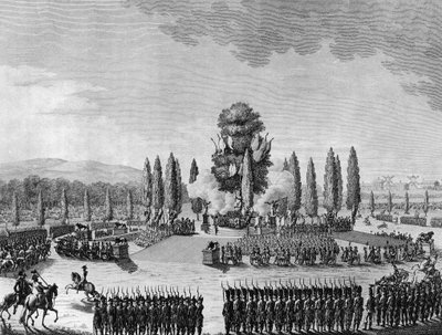 Revolução Francesa: Festa Republicana das Vitórias dos Campeões de Março em Paris, no dia 10 de Maio (29 de Maio) de School French