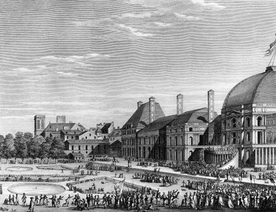 Revolução Francesa: Festa Republicana do Ser Supremo a 8 de Junho de 1794 nos Champs de Mars liderada por Maximilien de Robespierre (1758-1794). Paris, Biblioteca do Instituto de História da Revolução de School French