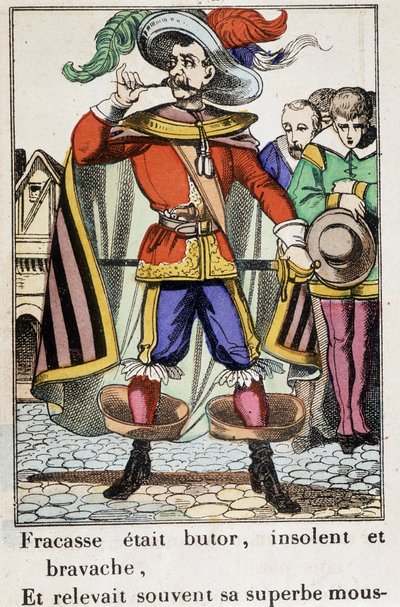 Capitão Fracasse - Imagem epinal "Fracasse etait butor..." romance de Theophile Gautier (1811-1872) de School French