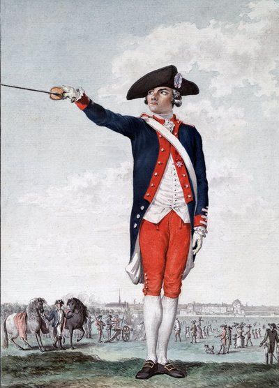 Picot de Peccaduc - Henry-Rene-Marie Picot de Peccaduc (Peccadeuc) 1770-1785 - sargento-mor da Real Escola Militar de Paris gravada por Moreau de School French