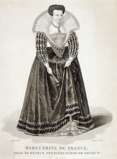 Retrato de Margaret de Valois, conhecida como Rainha Margot (1553-1615), Rainha de Navarra, primeira esposa de Henrique IV. de School French