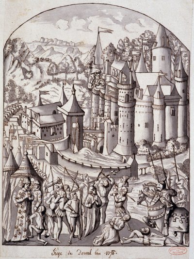 Sítio de Derval (Bretanha) no ano de 1375. de School French