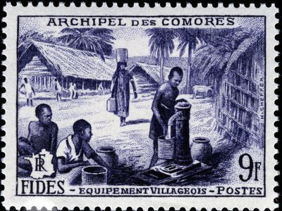 Carimbo de Comores de School French