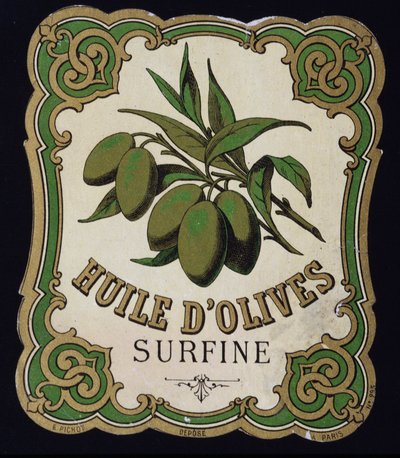 Rótulo de Azeite Surfine de School French