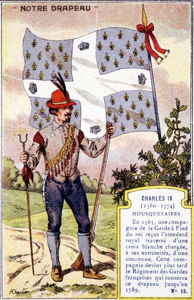 O estandarte dos Mosqueteiros de Carlos IX de School French