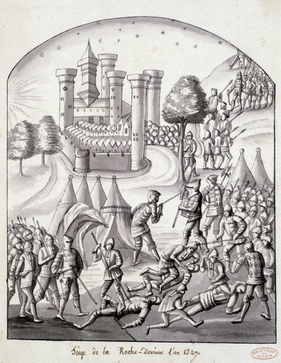 O cerco do Roche-Derrien em 1349 de School French