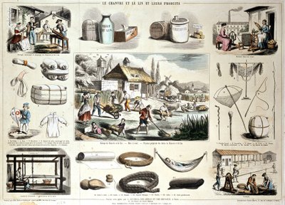 cânhamo, linho e seus produtos de School French