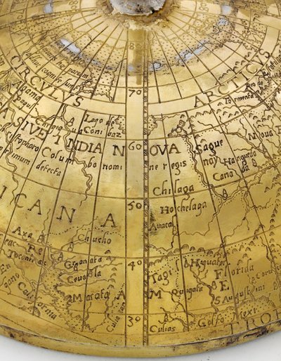 Copa globo continental rara, norte da Alemanha ou flamenga, c.1600 (prata dourada) (detalhe de 438767) de School German