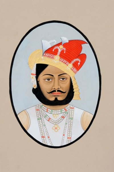 Pintura em miniatura de Bairi Sal Jaisalmer de School Indian