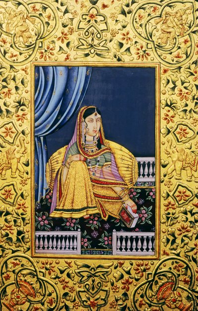Pinturas em miniatura da Imperatriz Mughal de School Indian