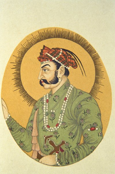 Retrato do Imperador Mughal Jahangir, Índia de School Indian