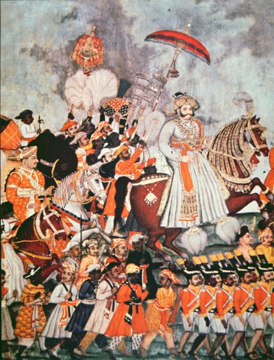 O Grande Akbar (cor litho) de School Indian