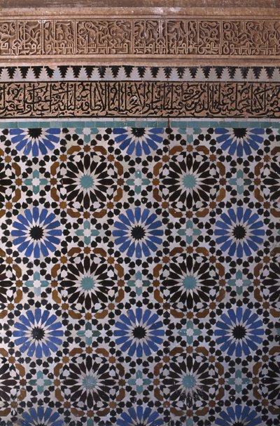 Detalhe de uma parede (cerâmica) de School Islamic