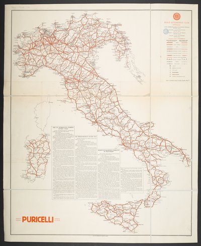 Mapa rodoviário de Itália, 