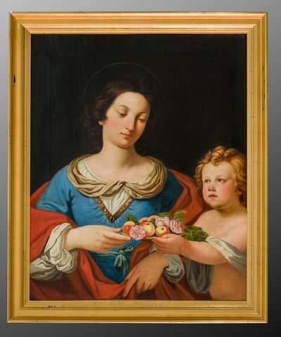 St. Dorothy (pintura a óleo sobre tela) de School Italian