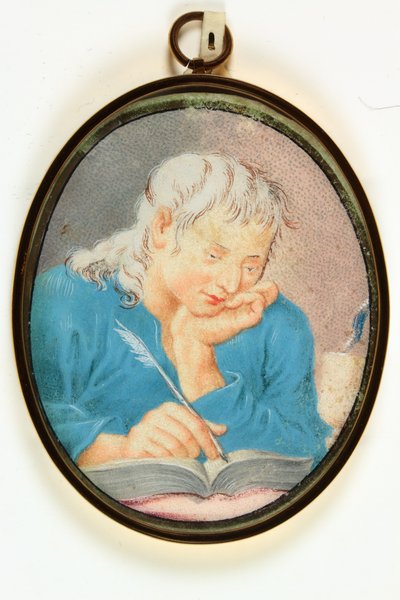 São João Evangelista (aguarela em velino) de School Italian