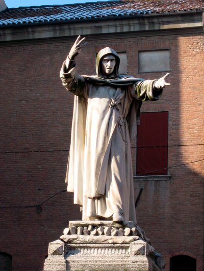 Estátua de Jerome Savonarola (Girolamo Savonarola) de School Italian