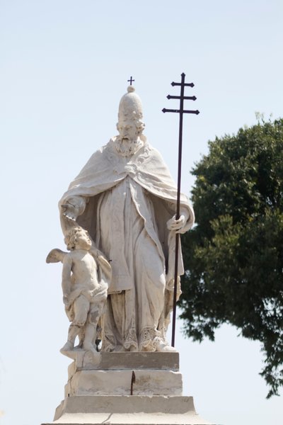Estátua de São Silvestre, Mântua (UNESCO World Heritage List, 2008), Lombardia, Itália de School Italian