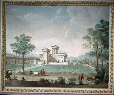 Villa Medicea de Cafaggiolo (fresco) de School Italian