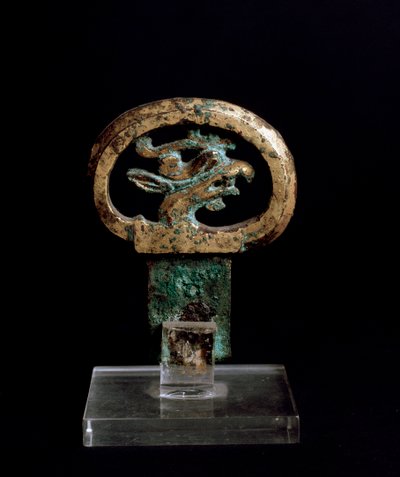 Cabo de bronze com cabeça de grifo, século 6-5 a.C. de Japanese School