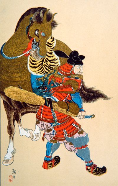 Toyotomi Hideyoshi (cor litho) de School Japanese